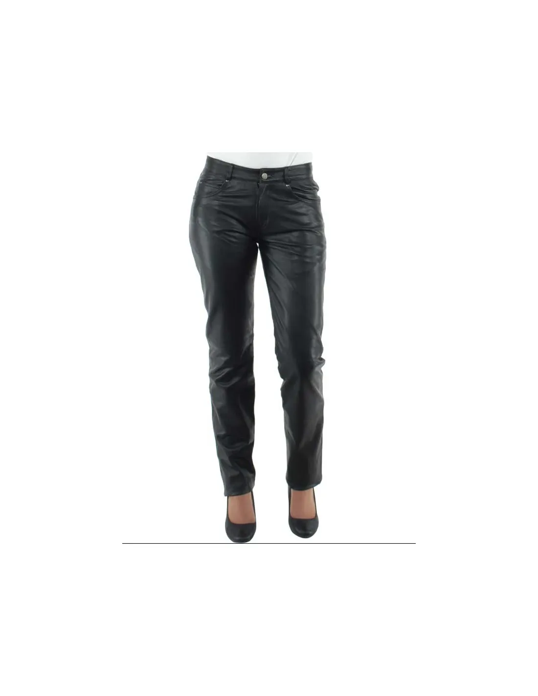 Pantalon Giorgio slim wody en cuir ref 33425 noir