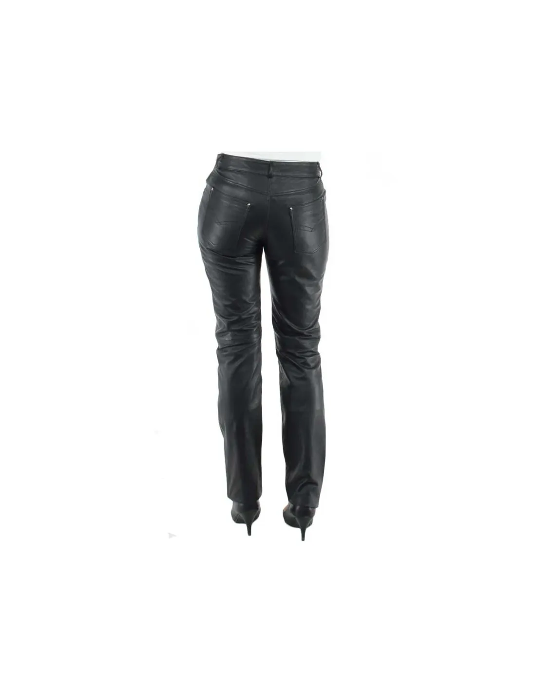 Pantalon Giorgio slim wody en cuir ref 33425 noir