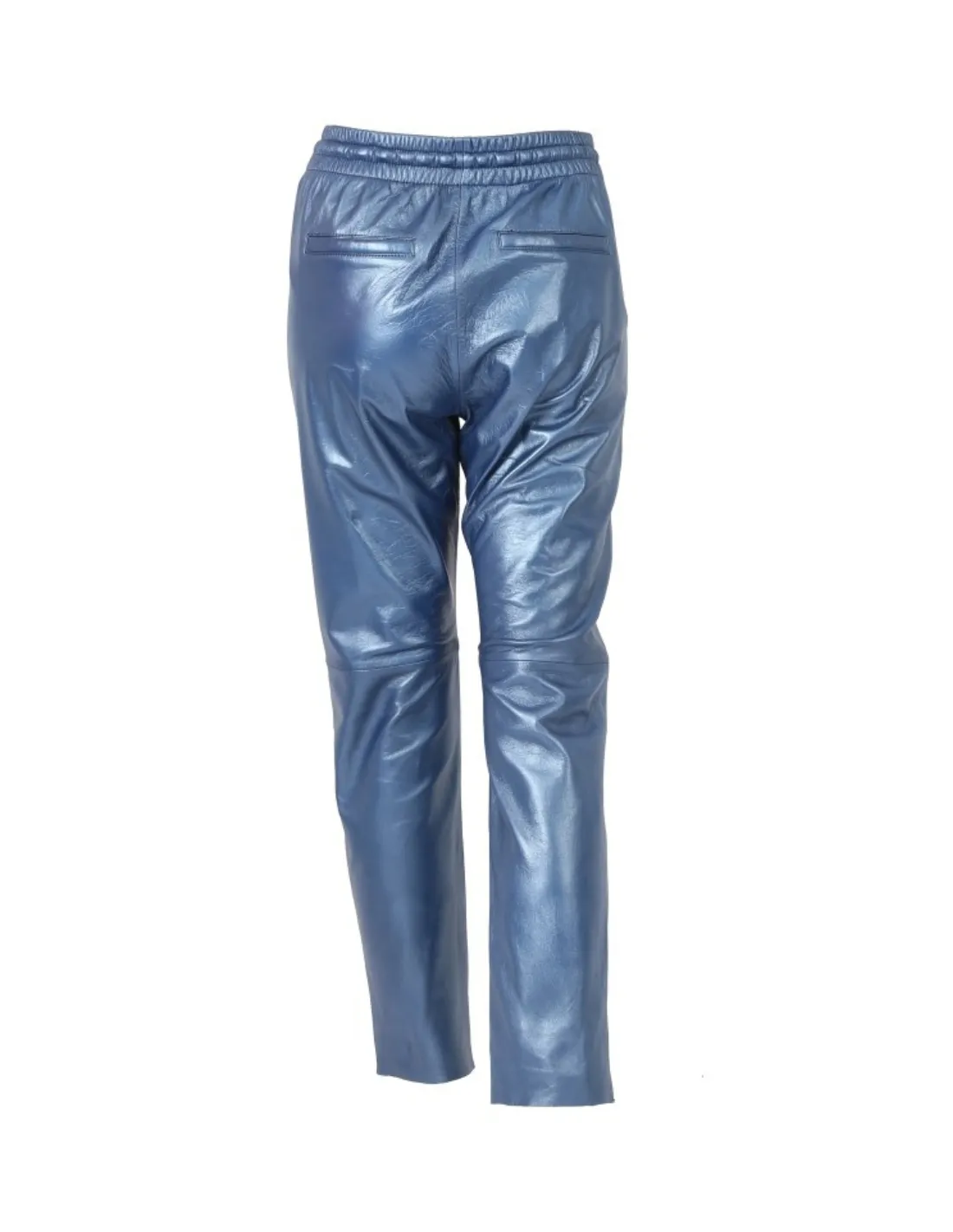 Pantalon jogpant en cuir Oakwood Gift Metal Ref 60959 Cobalt