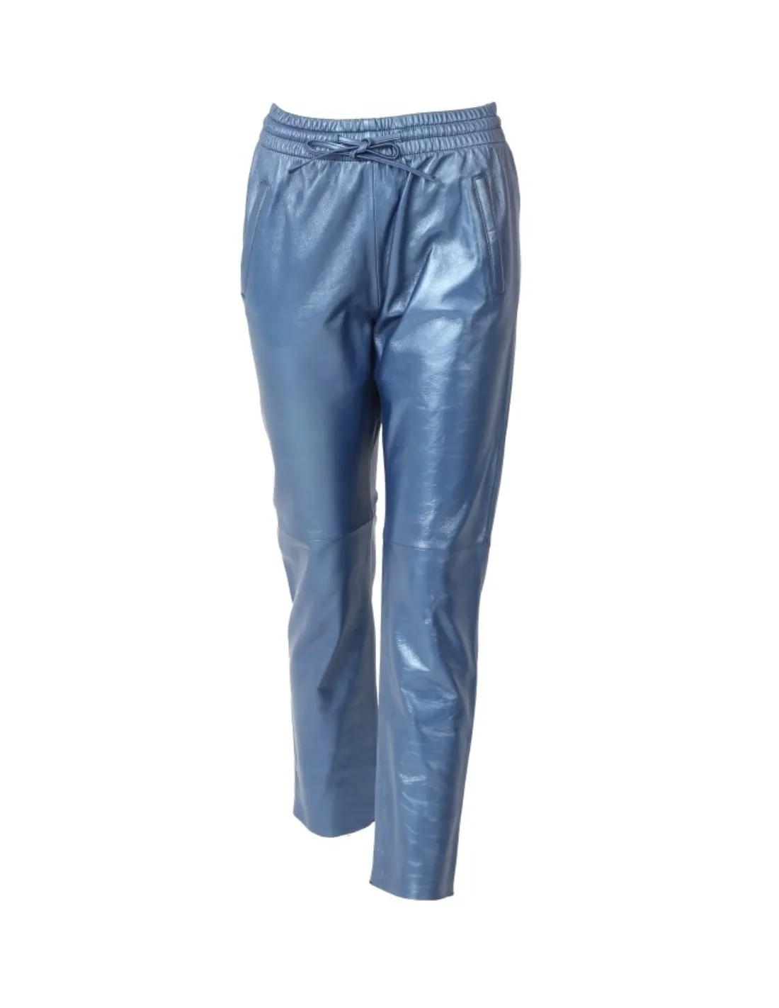 Pantalon jogpant en cuir Oakwood Gift Metal Ref 60959 Cobalt