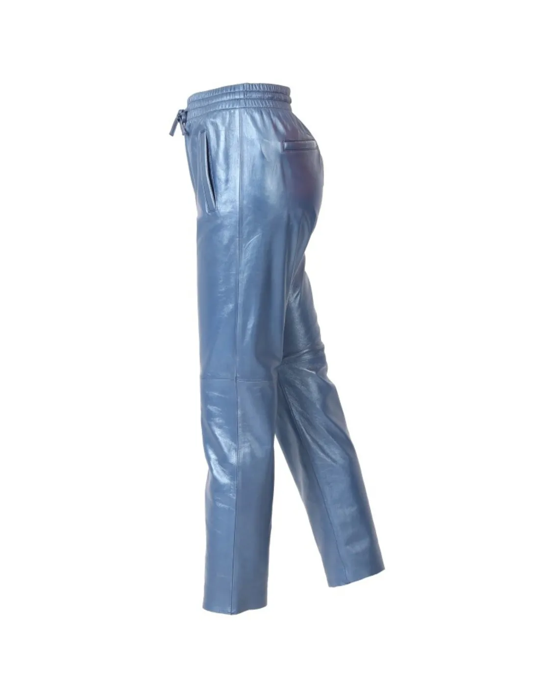 Pantalon jogpant en cuir Oakwood Gift Metal Ref 60959 Cobalt