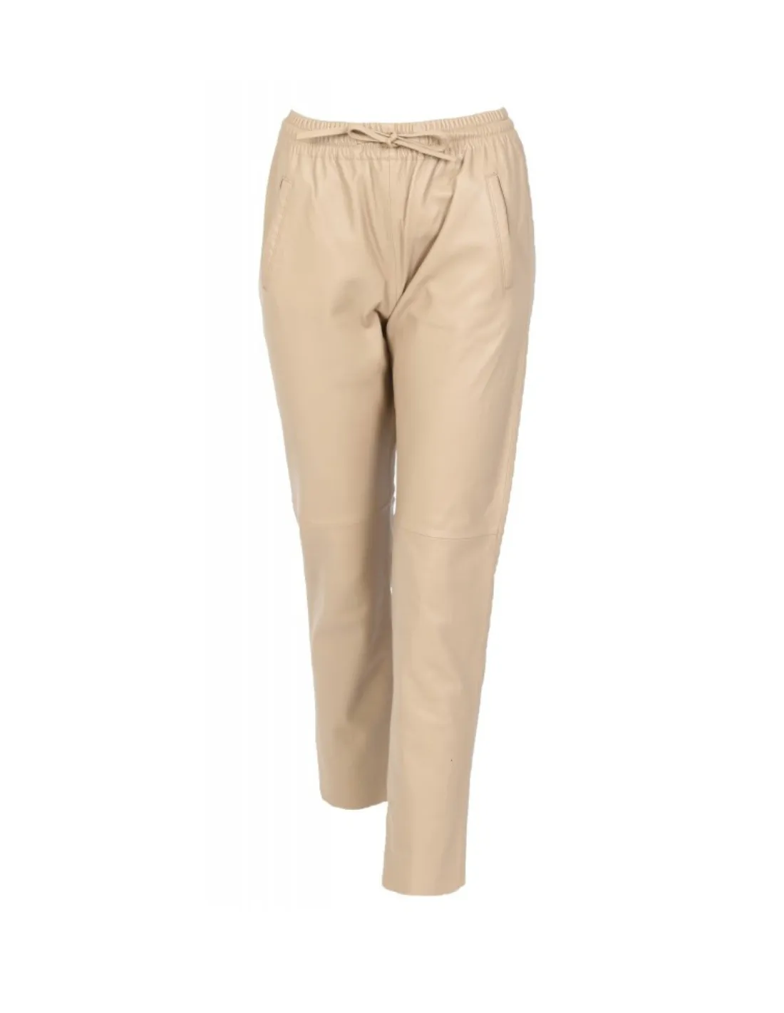 Pantalon jogpant en cuir Oakwood Gift Ref 50426 Beige Fonce