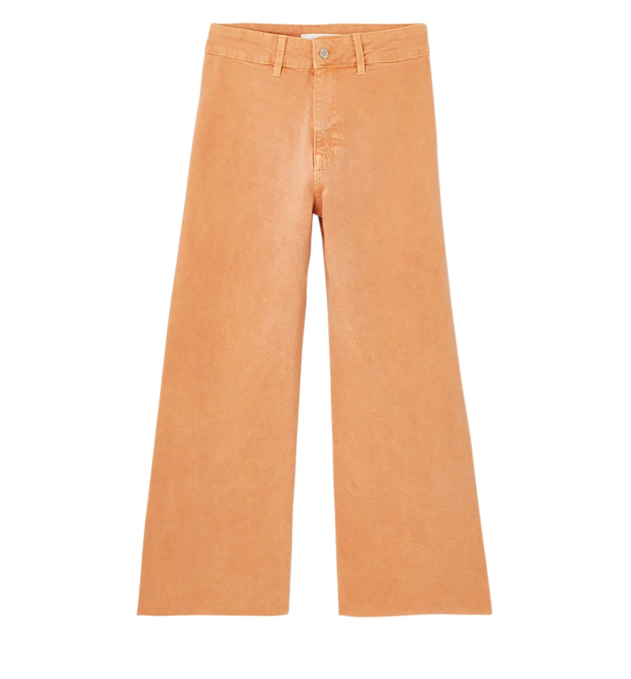 Pantalon large en toile Femme - COGNAC MOYEN