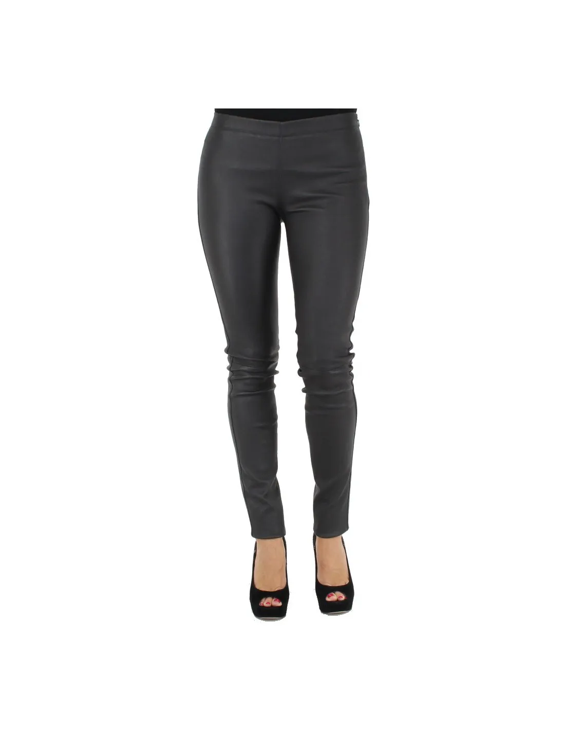 Pantalon Oakwood asteroid en cuir ref_cco32871-gris-foncé