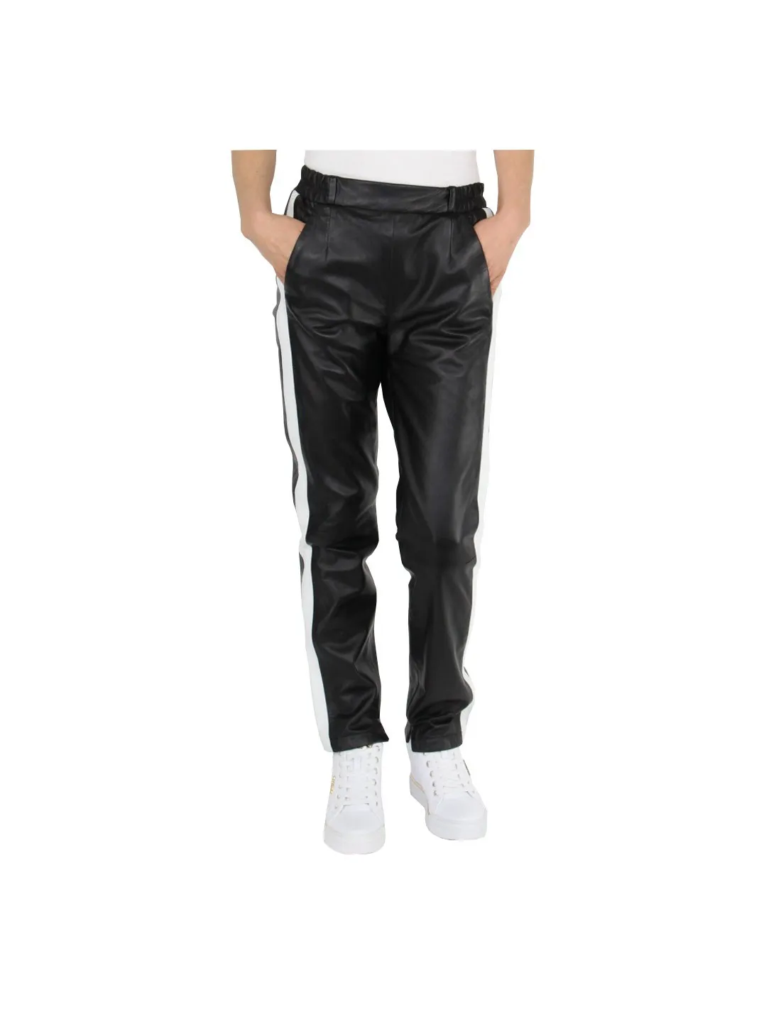 Pantalon Oakwood Bella en cuir ref_cco45537 Noir