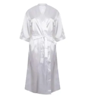 Peignoir kimono en satin - femme - TC054 - blanc