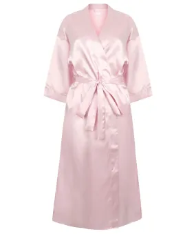 Peignoir kimono en satin - femme - TC054 - rose clair 