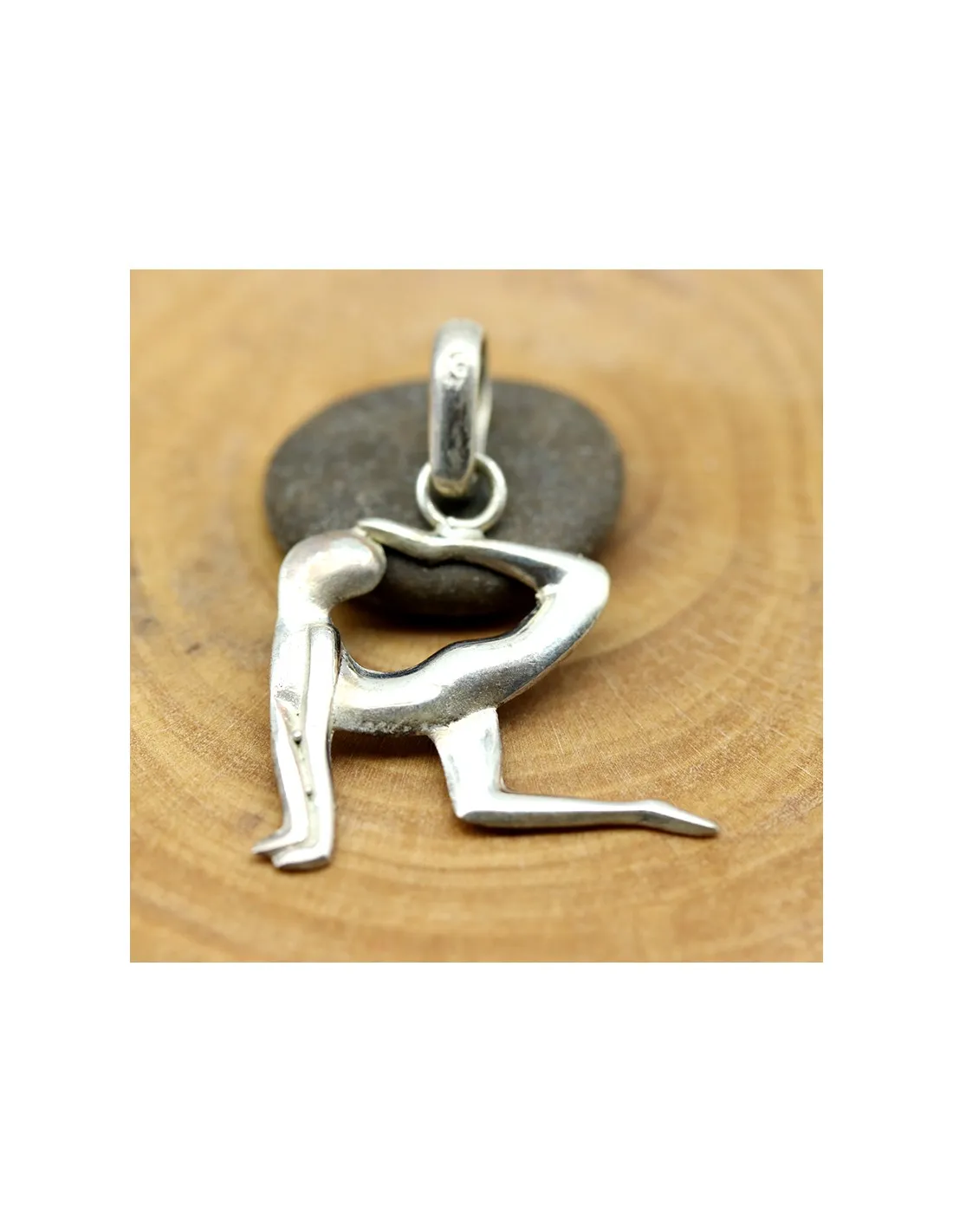 Pendentif yogi en argent