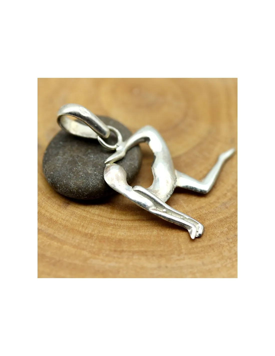 Pendentif yogi en argent