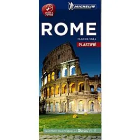 PLAN DE VILLE ROME PLASTIFIE