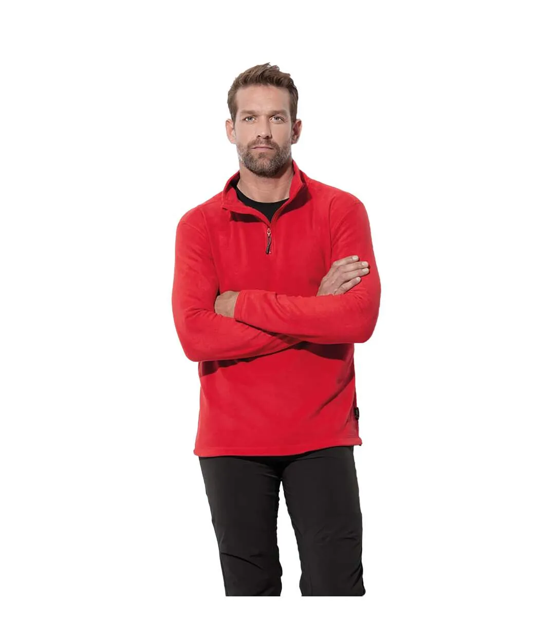 Polaire zip mi-long active homme rouge Stedman