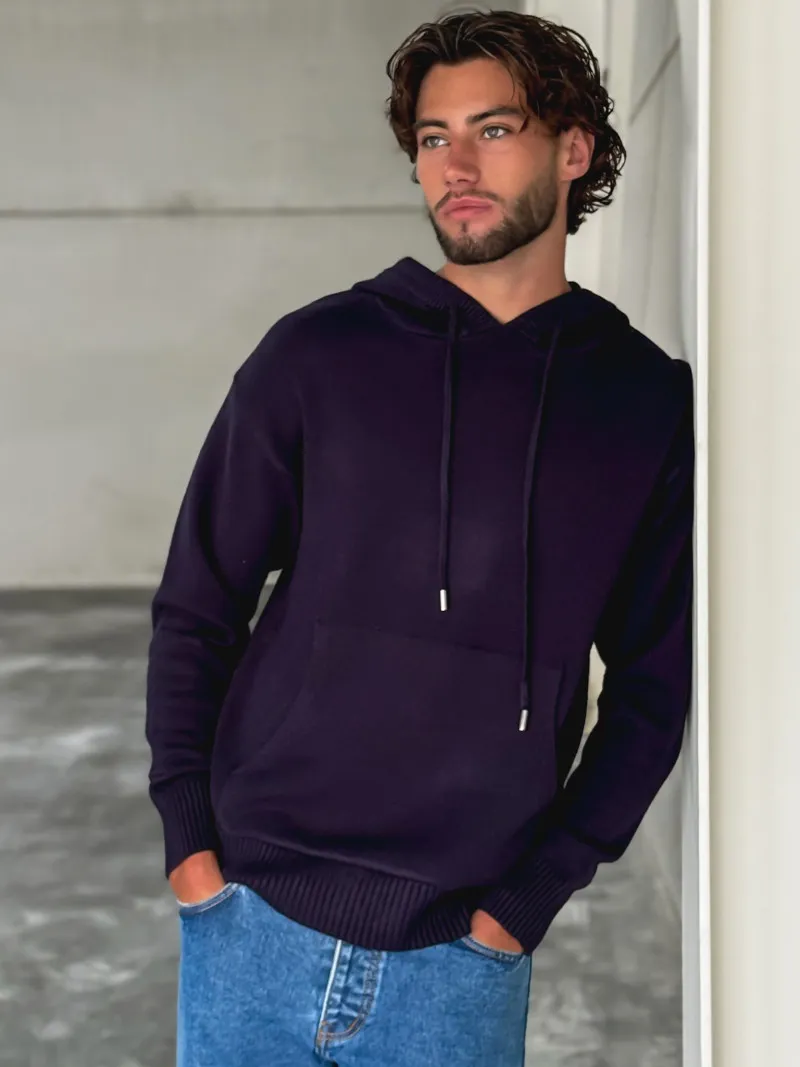 Pull à capuche Arthur - Bleu Marine