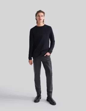 Pure Edition - Pantalon SLIM noir cuir Chrome free Homme