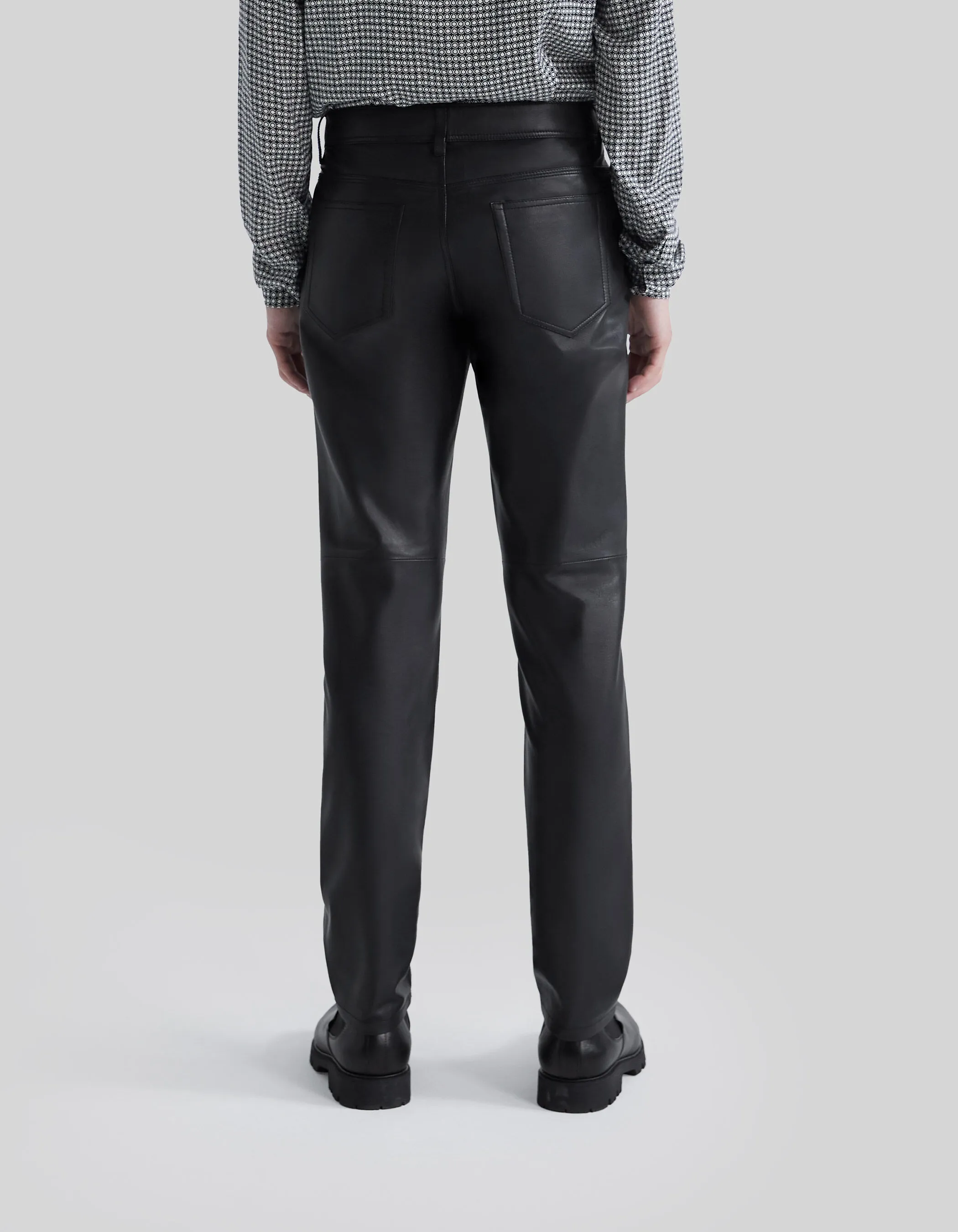 Pure Edition - Pantalon SLIM noir cuir Chrome free Homme