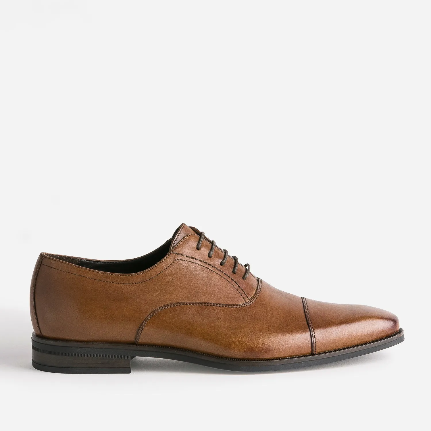 Richelieu cognac en cuir - Chaussures de ville Homme | ERAM