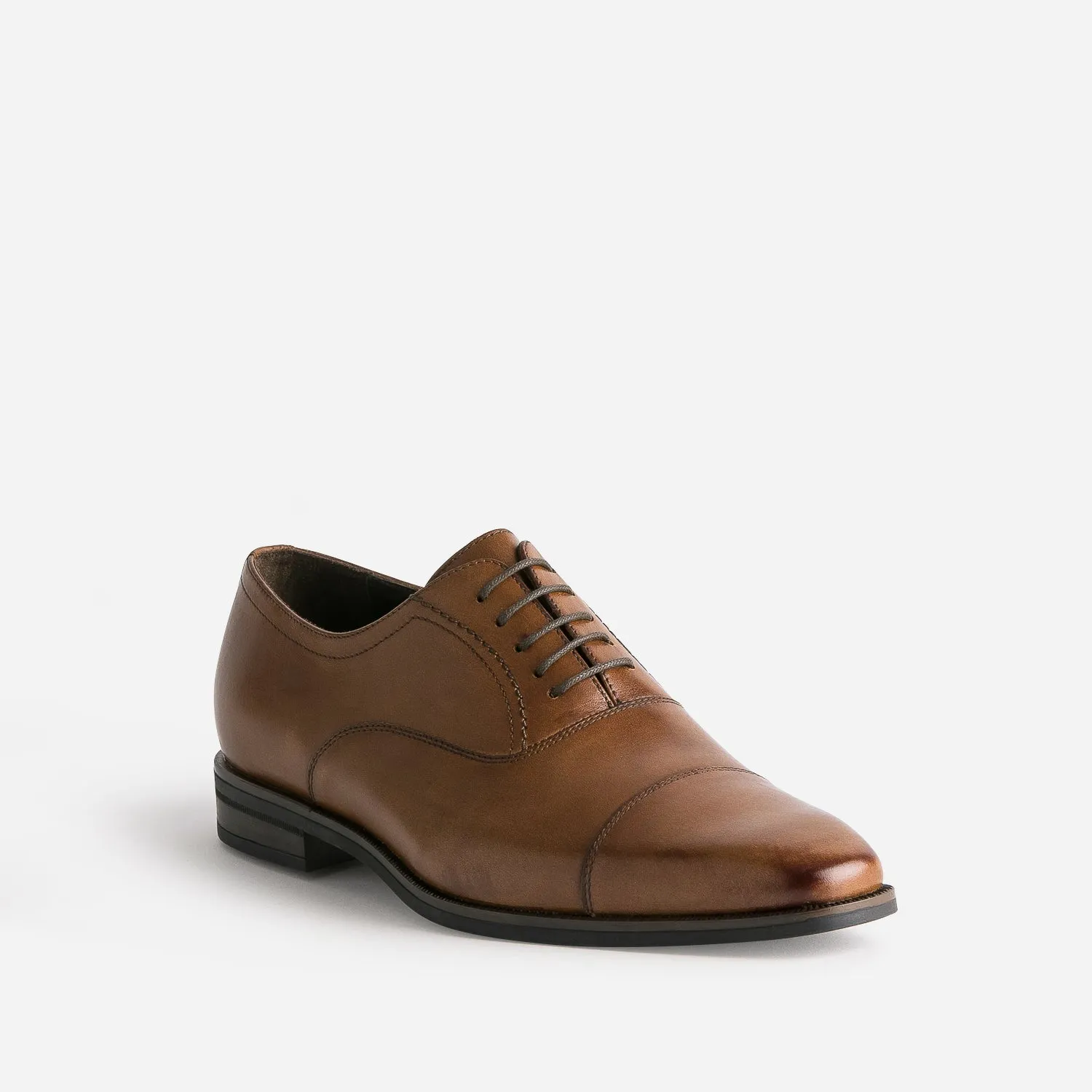 Richelieu cognac en cuir - Chaussures de ville Homme | ERAM