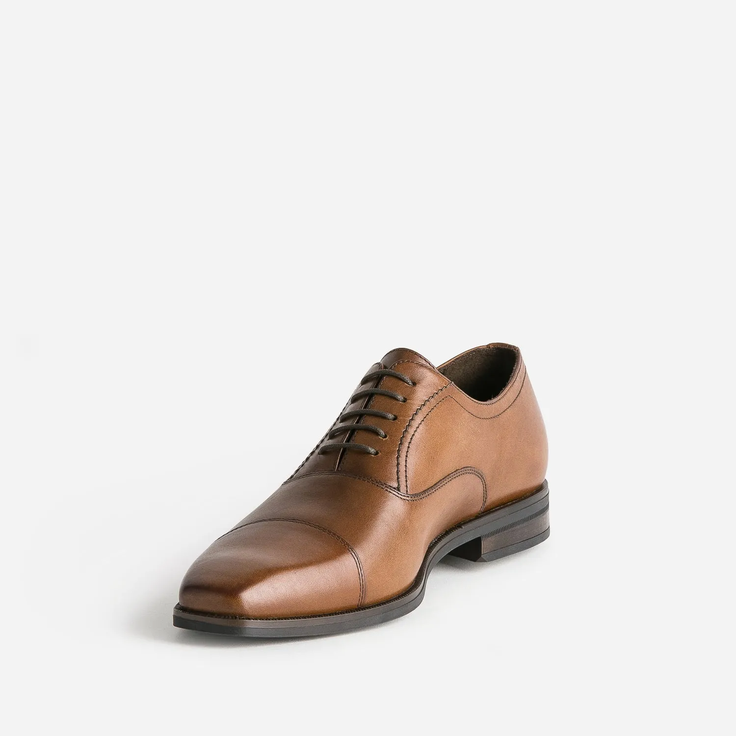 Richelieu cognac en cuir - Chaussures de ville Homme | ERAM