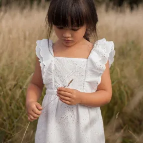 Robe de cérémonie fille coton Emeraude