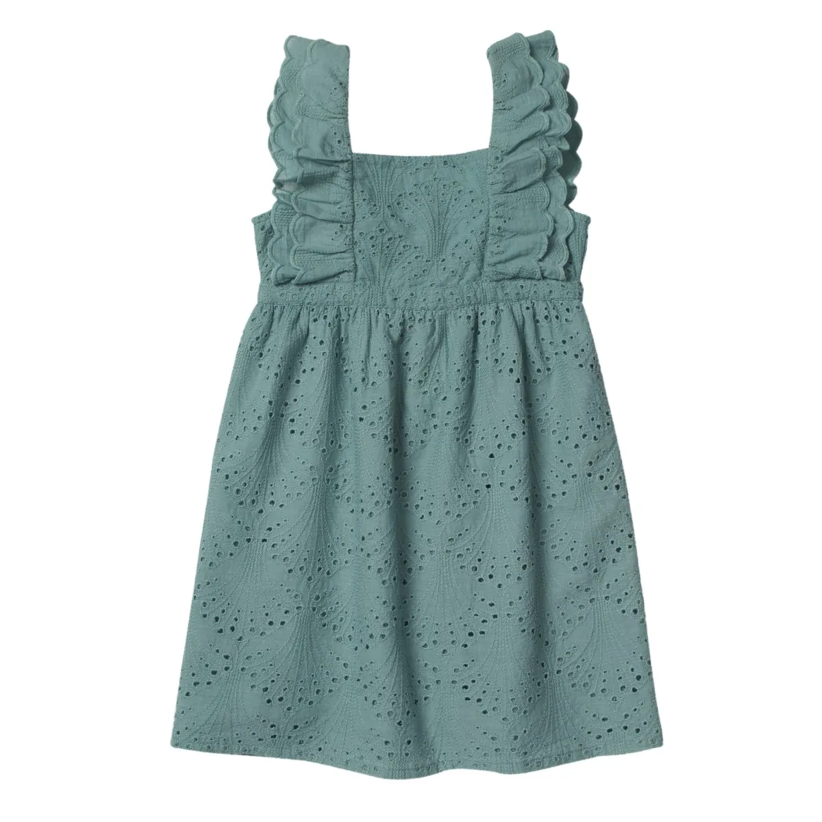 Robe de cérémonie fille coton Emeraude