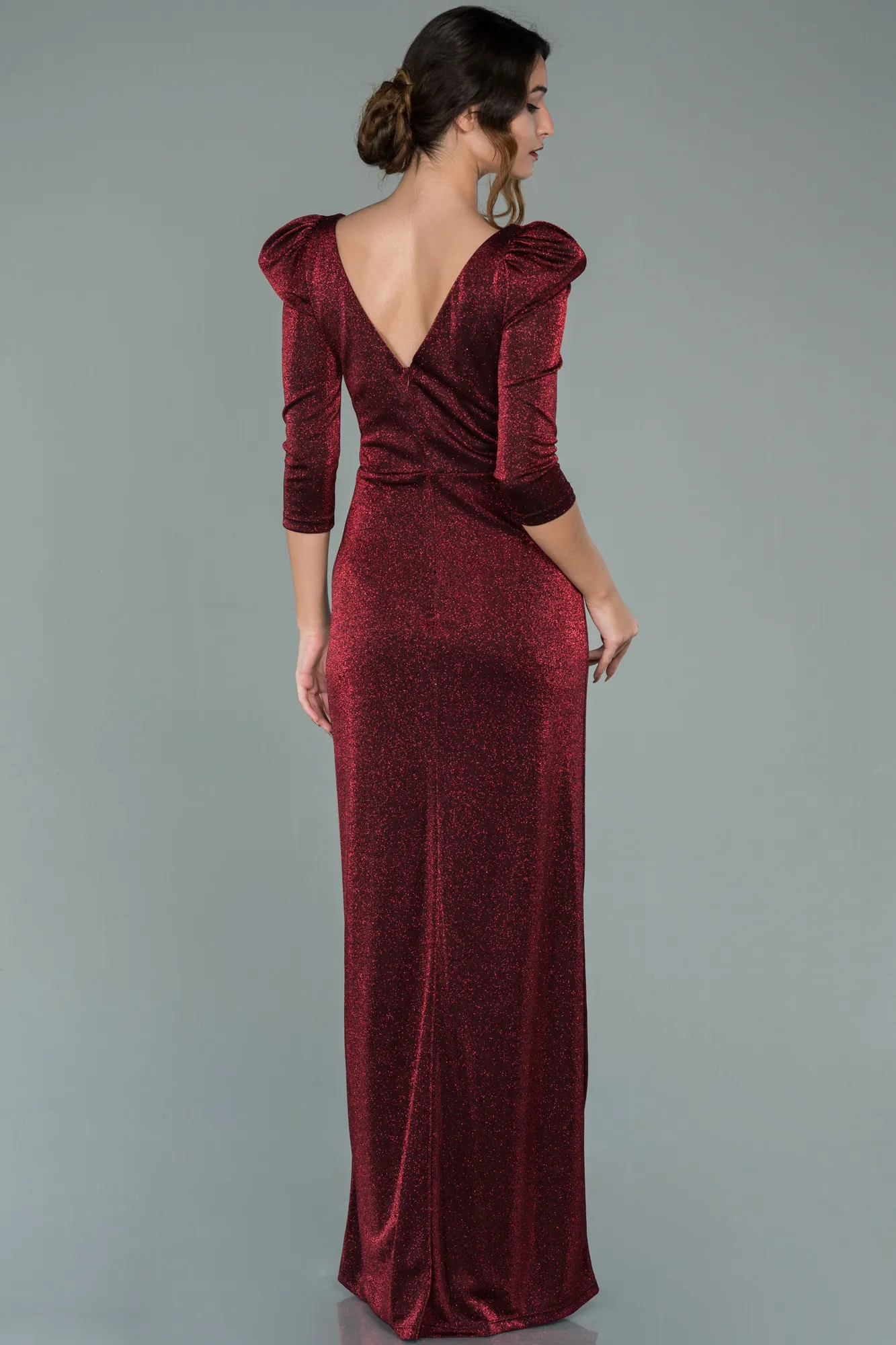 Robe de Soirée Longue Cuivre ABU3996