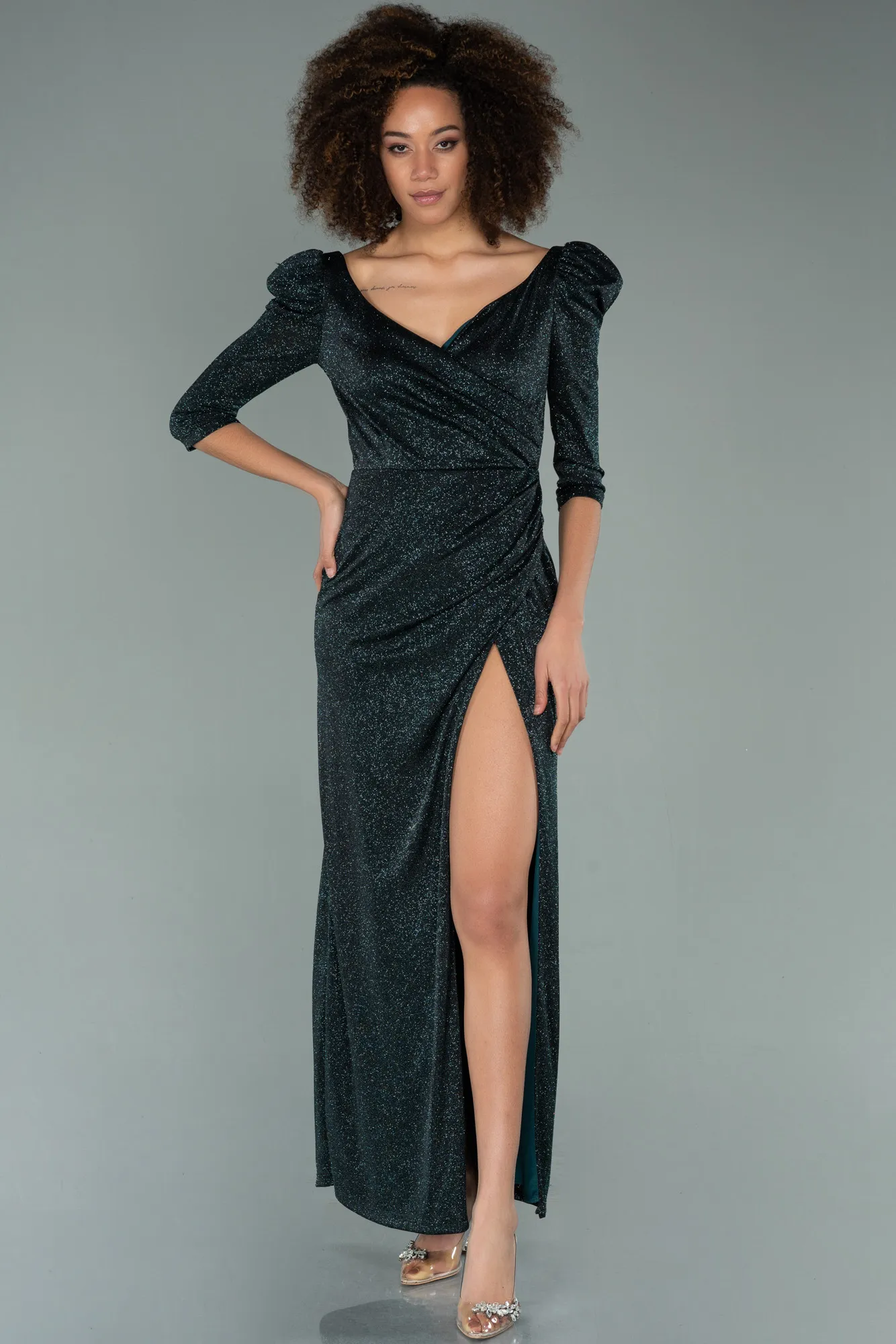 Robe de Soirée Longue Cuivre ABU3996