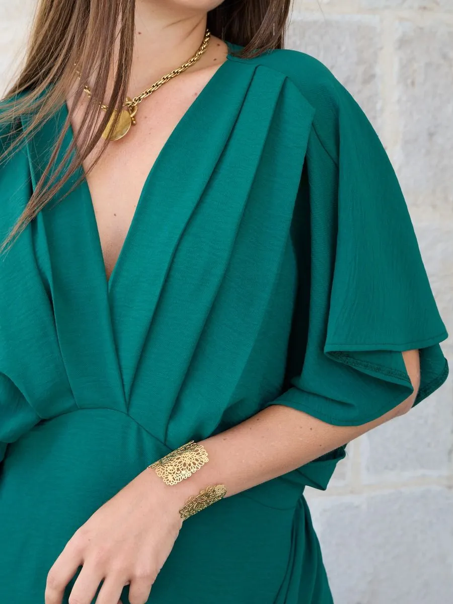 Robe longue Helena Vert sapin