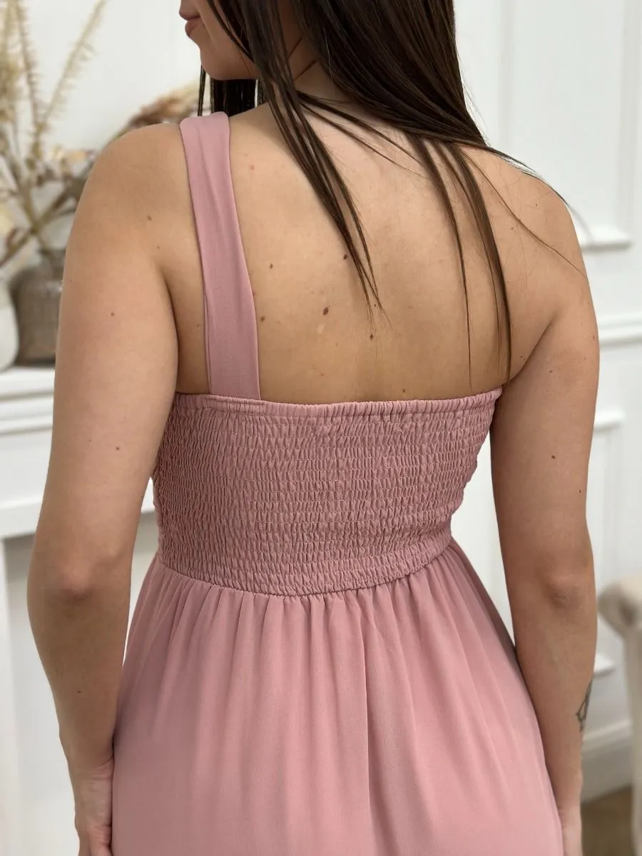 Robe longue Maëlys Vieux Rose