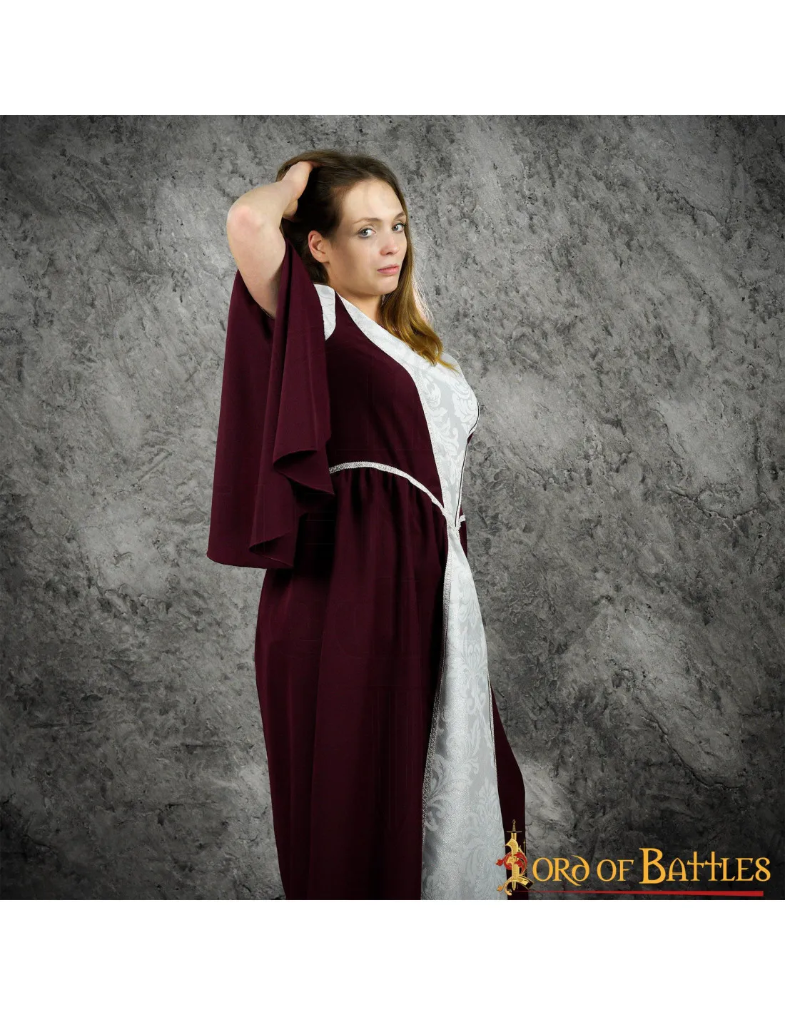 Robe longue médiévale romaine femme modèle Ramona ⚔️ Boutique Épées