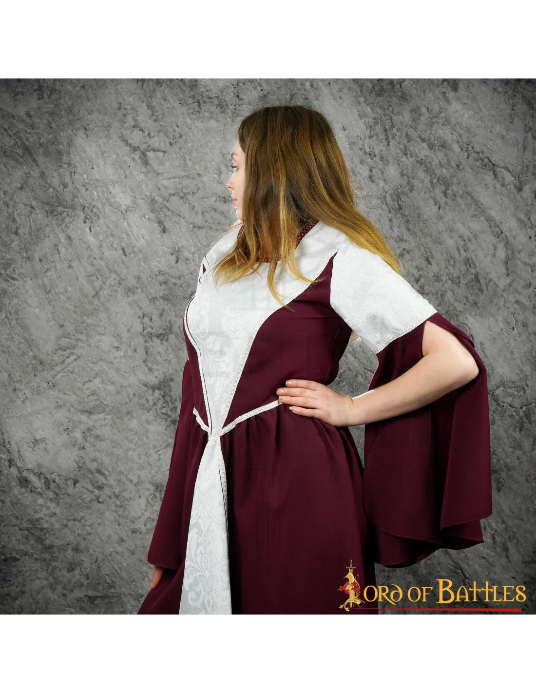 Robe longue médiévale romaine femme modèle Ramona ⚔️ Boutique Épées