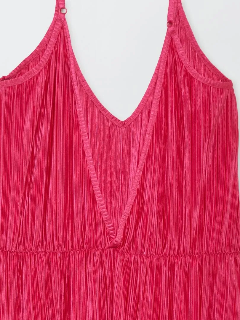 Robe longue plissée 'JDY' - Fuchsia