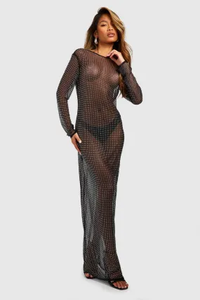 Robe longue premium à strass