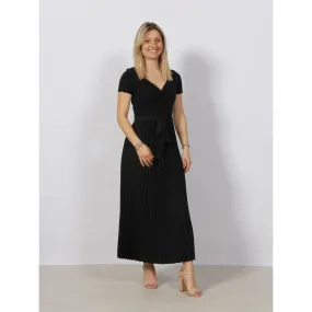 Robe midi plissée erynn noir femme - Guess | wimod