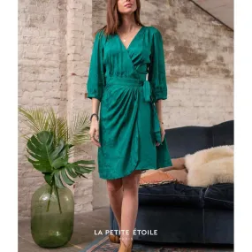 Robe Shima vert en viscose | 3 Suisses