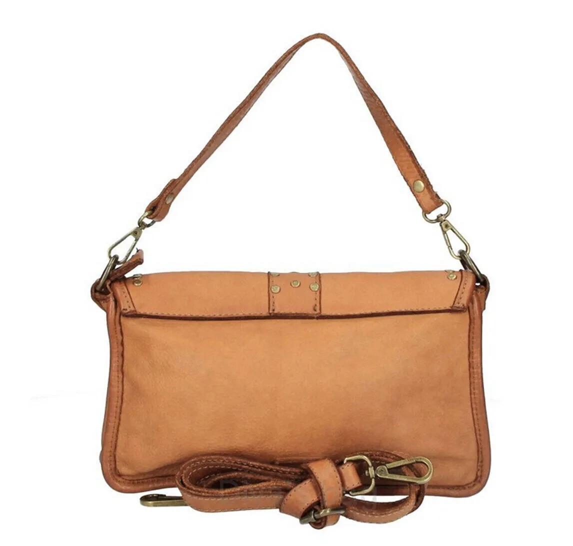 Sac en cuir vintage cognac