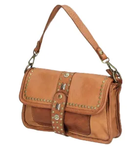 Sac en cuir vintage cognac