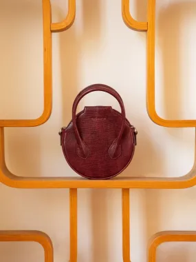 SAC À MAIN CUIR ROUGE FEMME Aline 1960 - Grenat