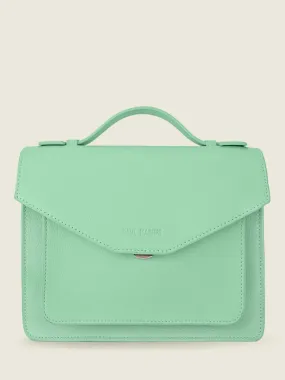 SAC À MAIN CUIR VERT FEMME Simone Pastel - Menthe