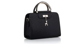 Sac à main femme double porté BAMBI Noir