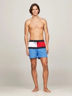 Short de bain mi-long Hilfiger Flag | Bleu | Tommy Hilfiger