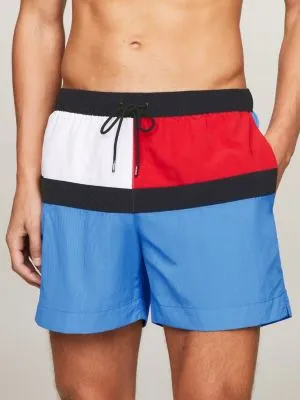 Short de bain mi-long Hilfiger Flag | Bleu | Tommy Hilfiger