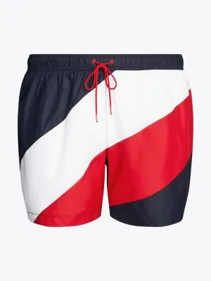 Short de bain mi-long Plus Global Stripe | Bleu | Tommy Hilfiger