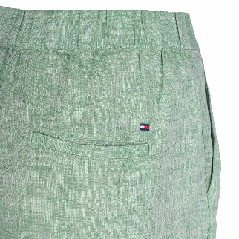 Short en lin mi long taille haute vert Femme TOMMY HILFIGER à prix 