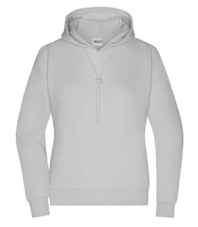 Sweat-shirt à capuche Bio - Femme - 8033 - gris pastel