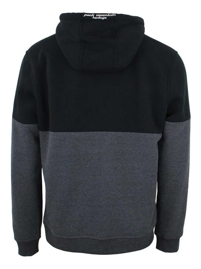 Sweat à capuche  homme CARLO - PEAK MOUNTAIN - Noir Gris