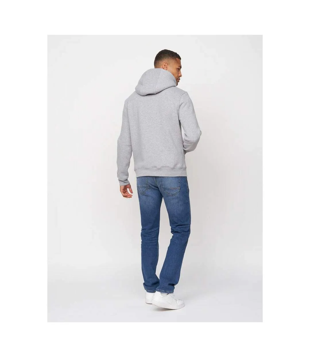 Sweat à capuche manfred homme gris chiné Crosshatch