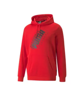 Sweat à Capuche Rouge Homme Puma Power Logo