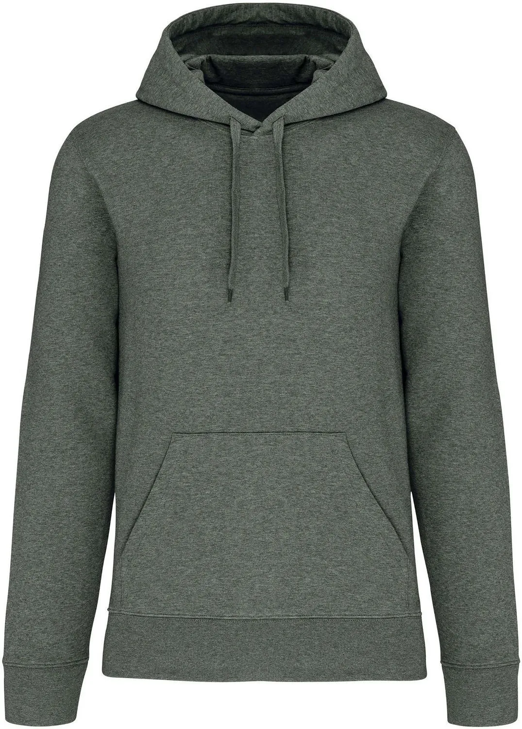 Sweat à capuche écoresponsable - Homme - K4027 - vert fougère chiné 