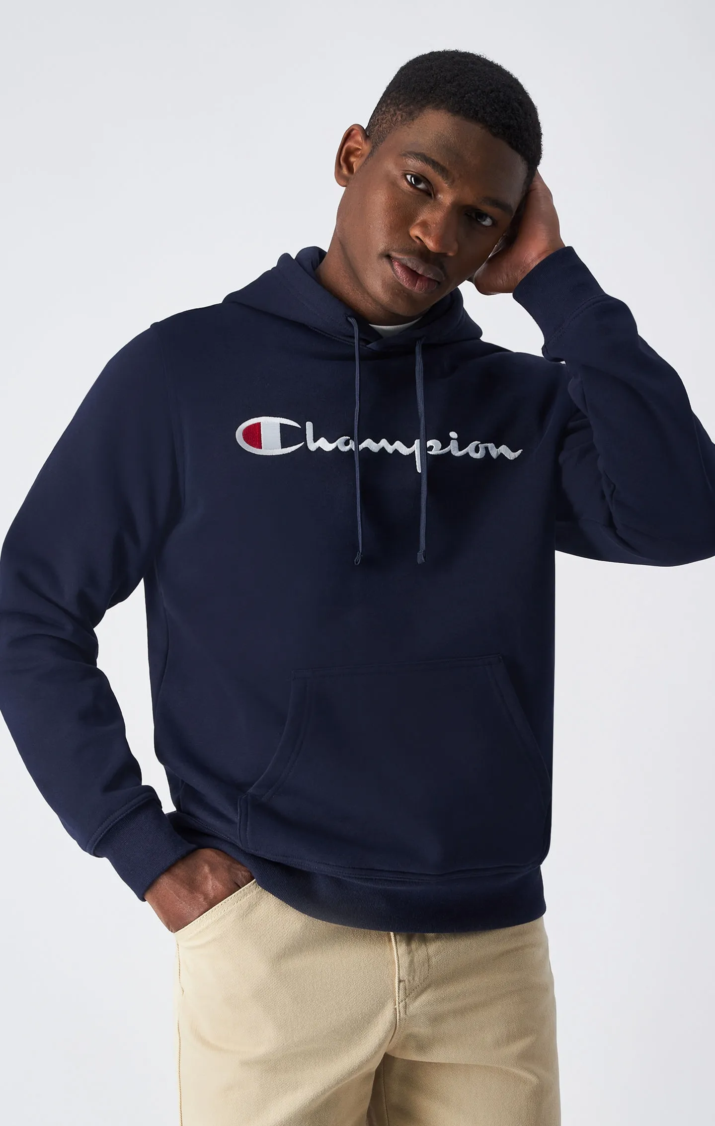 Sweatshirt à capuche en molleton avec grand logo | Champion France