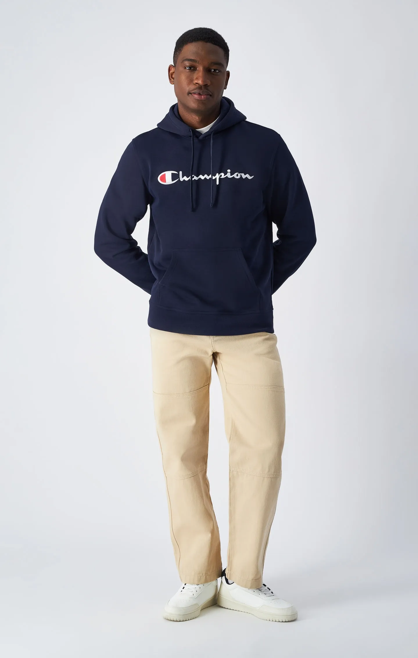 Sweatshirt à capuche en molleton avec grand logo | Champion France