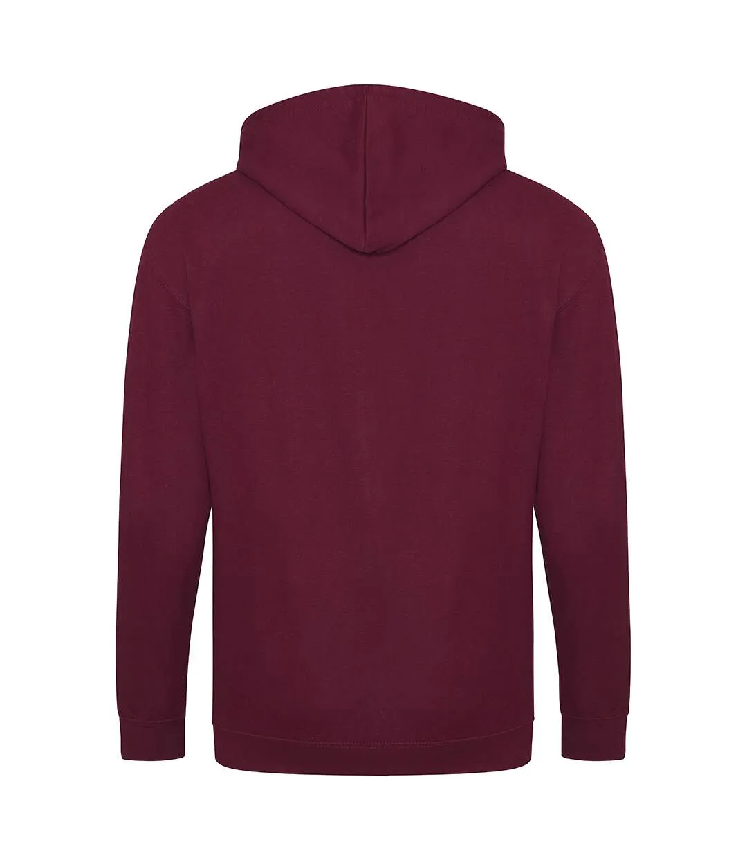 Sweatshirt à capuche et fermeture zippée homme bordeaux Awdis